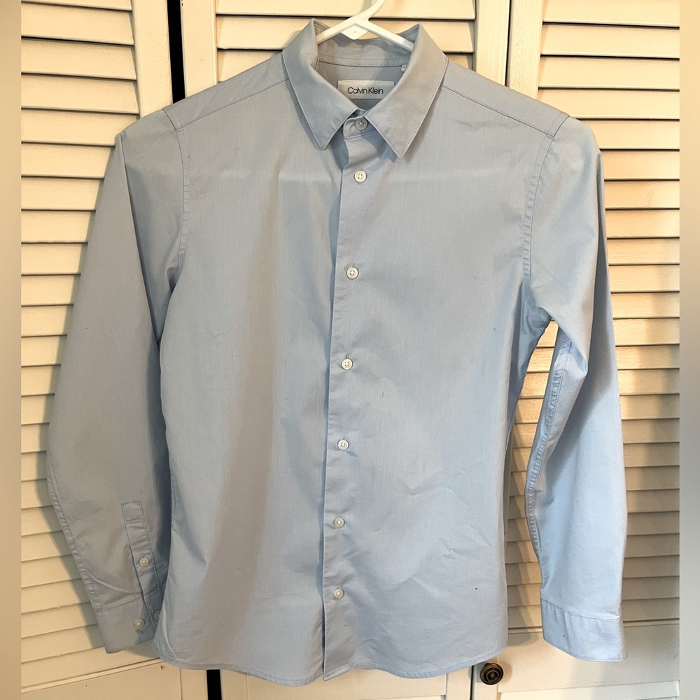 Calvin Klein Blue boys Dress Shirt Formal Wear